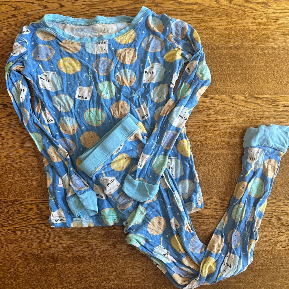 Little Sleepies 5/6 Blue Milk & Cookies 2 Piece Set